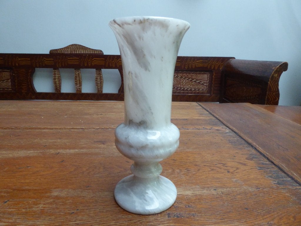 Vintage albasten vaas, Griekenland, Ophalen of Verzenden