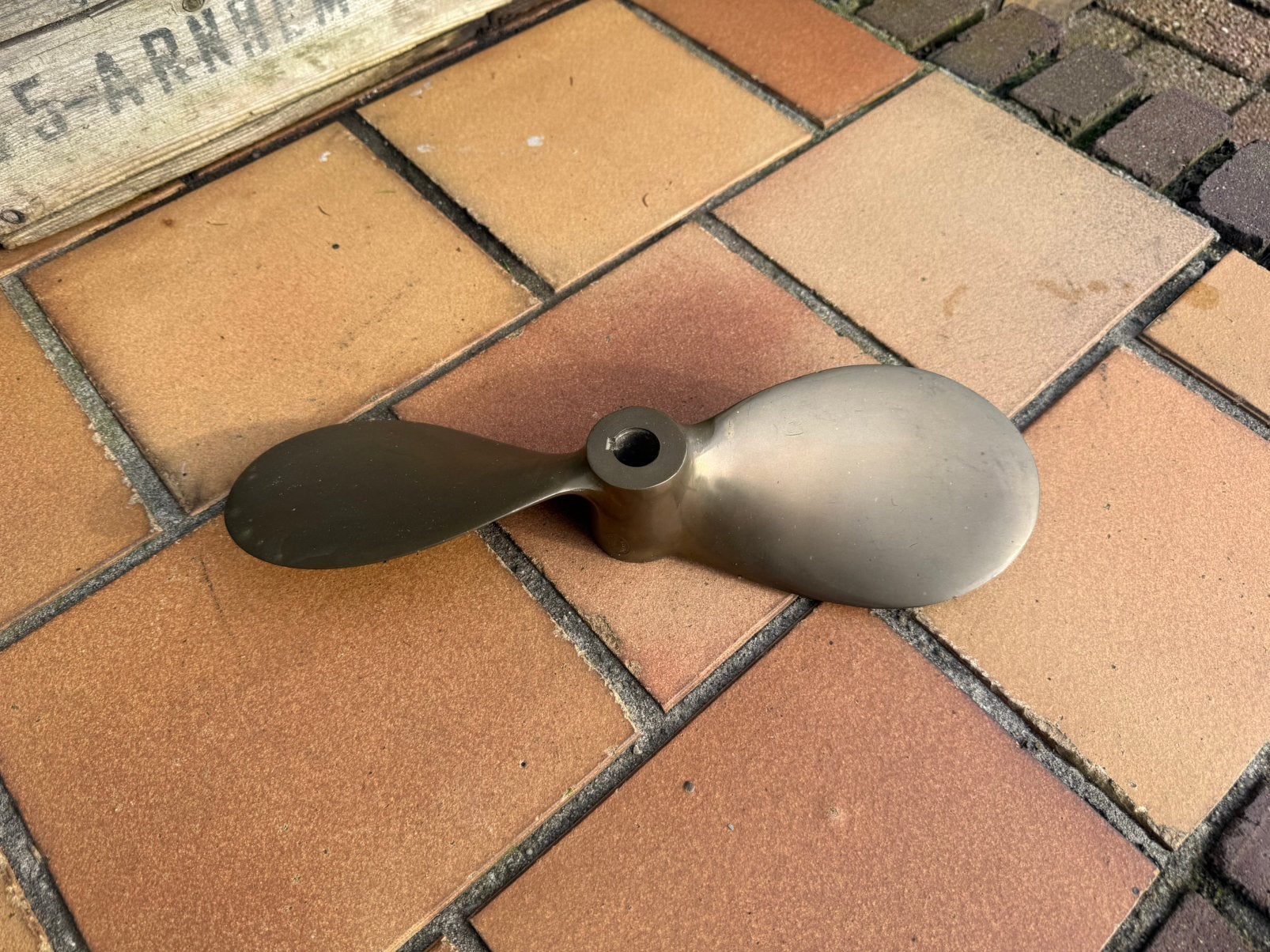 Bronzen schroef voor boot schoo sloep duwertje sleepboot, Ophalen of Verzenden, Nieuw, Motor en Techniek, Motorboot