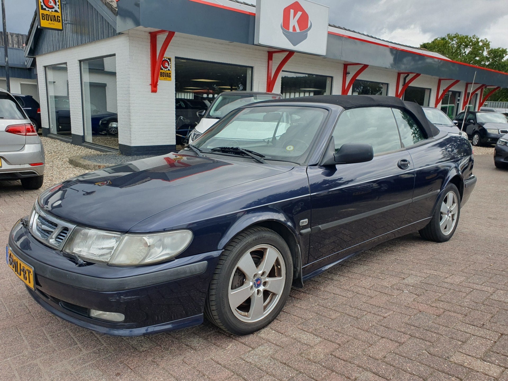 Saab 9-3 Cabrio 2.0t Anniversary LEER BJ 2002, Auto's, Voorwielaandrijving, Gebruikt, 4 cilinders, Leder