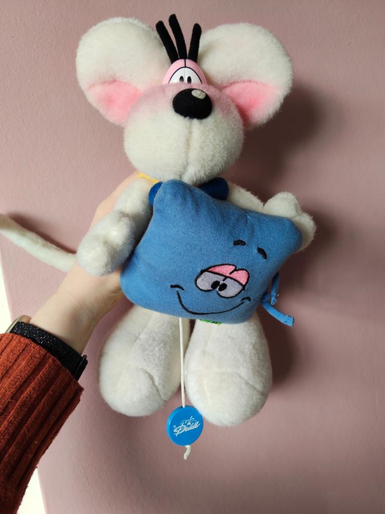 Vintage Muziekknuffel Diddl - speelt liedje, Kinderen en Baby's, Speelgoed | Knuffels en Pluche, Muis, Overige merken, Met geluid
