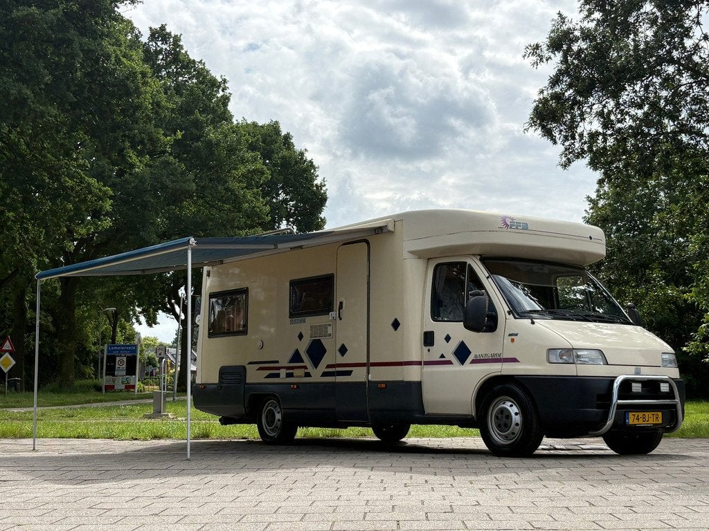 Fiat 230 CAMPER|draaistoelen|4p|trekhaak|fietsendrager met|l, Caravans en Kamperen, Bedrijf, Half-integraal, Fiat, Tot en met 4