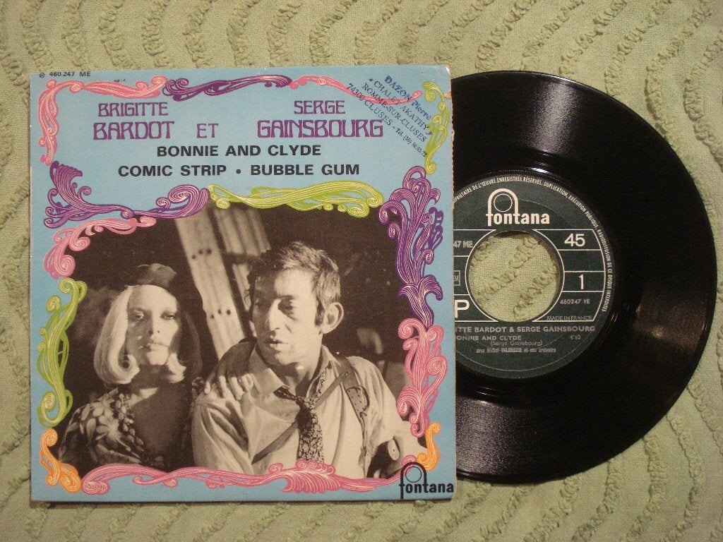 Brigitte Bardot Serge Gainsbourg 7": ‘Bonnie and Clyde’ (Fr), Cd's en Dvd's, Vinyl Singles, Ophalen of Verzenden, Zo goed als nieuw