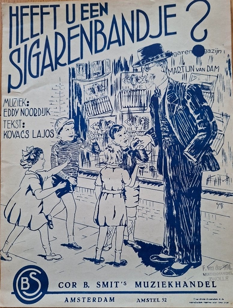 Zeldzaam-- Liedblad Reclame Uiltje Sigaren La Bolsa - Kampen, Verzenden