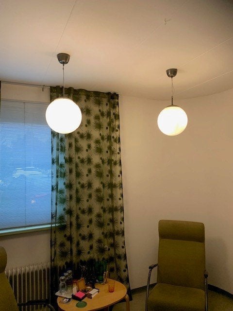 Hangbol lampen, Ophalen, Gebruikt, 50 tot 75 cm, Glas