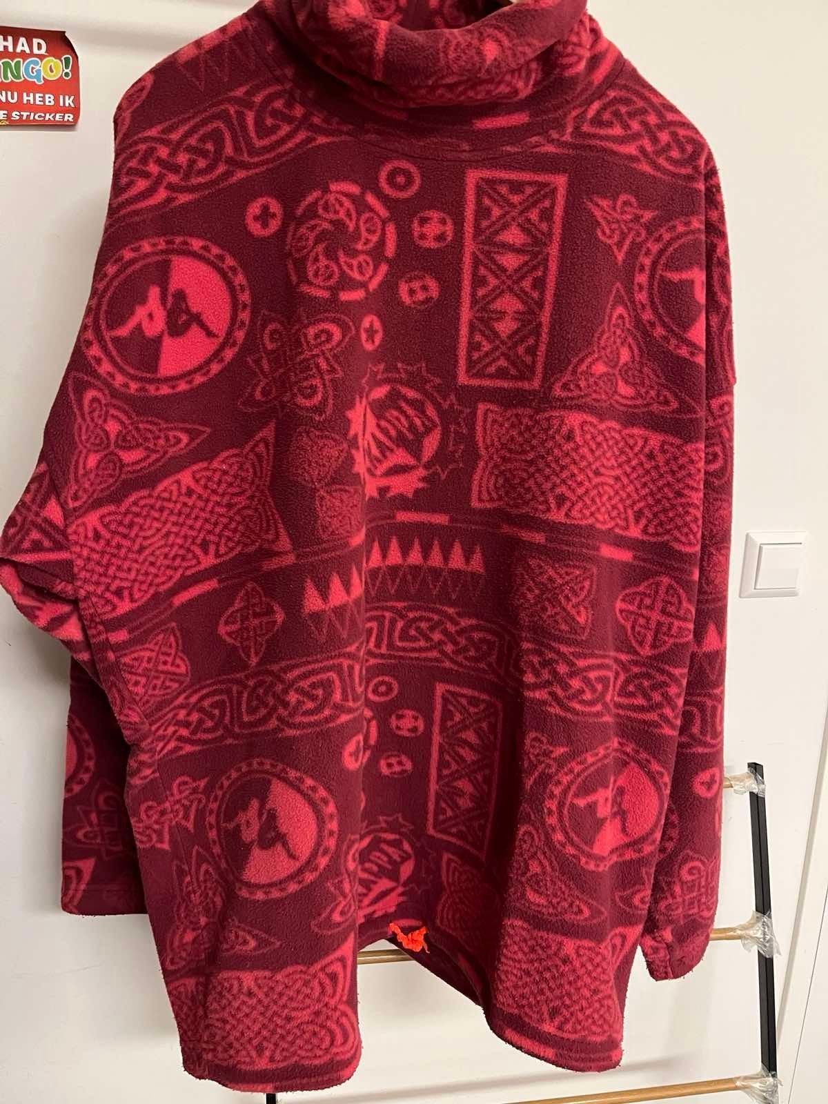 Vintage Kappa Fleece Trui Rood met Patroon - Maat XXL, Kleding | Heren, Kappa, Maat 56/58 (XL), Ophalen of Verzenden, Zo goed als nieuw
