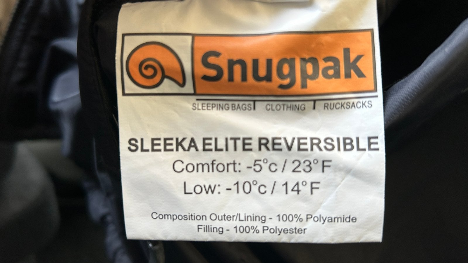 Snugpak Sleeka Elite Reversible Jas - mt L, Ophalen of Verzenden, Zo goed als nieuw, Overige maten, Zwart