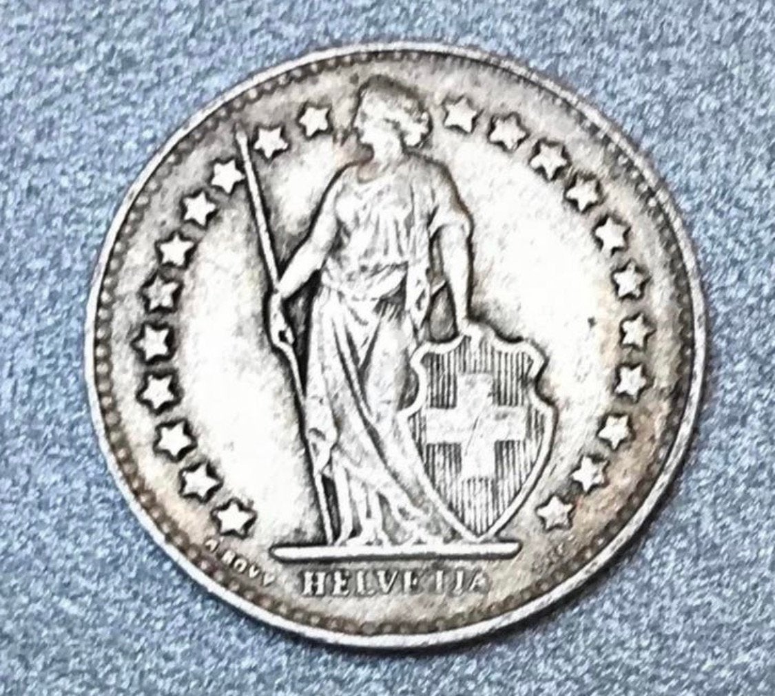 A 1944 Swiss 1/2 Franc silver coin., Ophalen of Verzenden