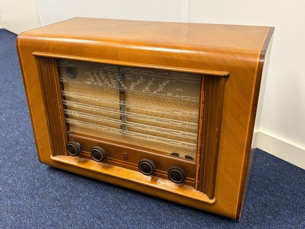Oude Philips buizenradio - BX591A/01 - Werkend opgeslagen, Audio, Tv en Foto, Radio's, Ophalen, Gebruikt, Radio