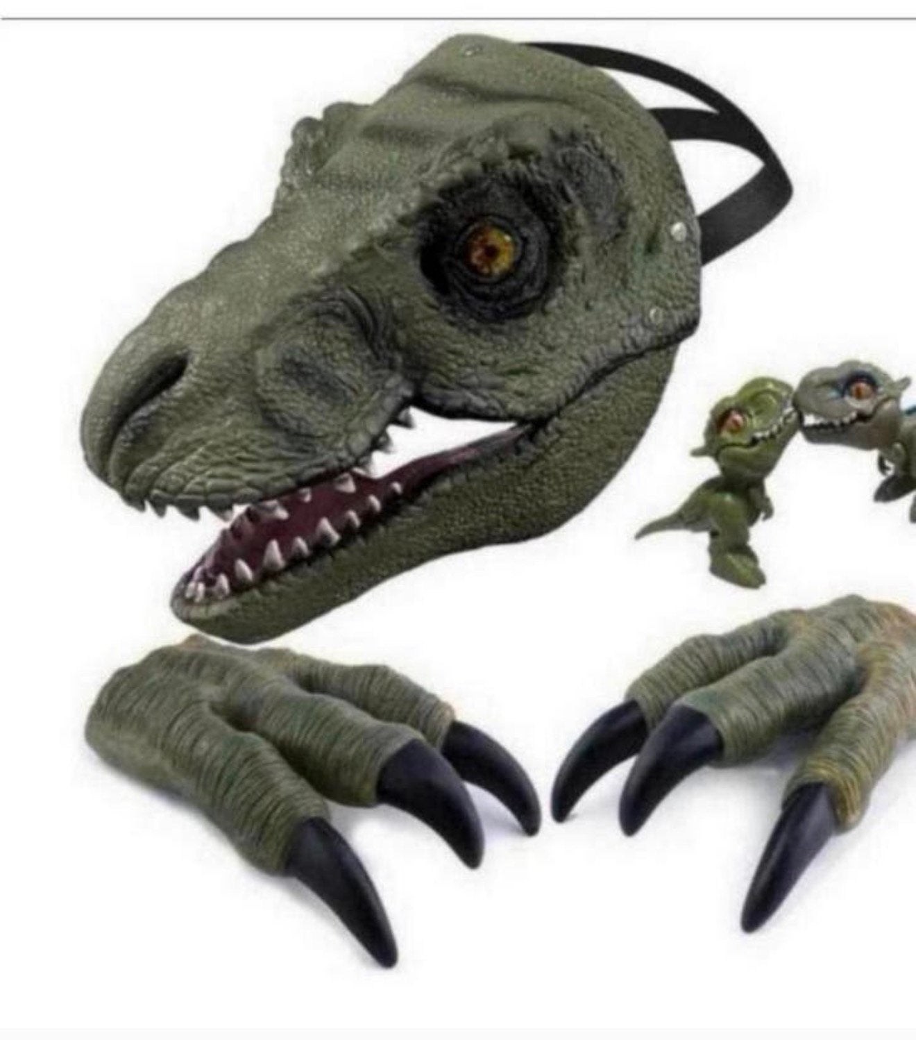 Dinosaur dino dinosaurus verkleed-set, mask masker klauwen, Jongen of Meisje, Nieuw, Ophalen of Verzenden, H