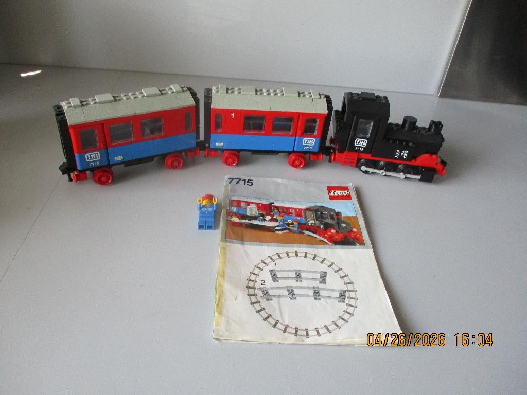 LEGO ZWARTE 12vv 7715 TREIN + 12v MOTOR in Perfecte Staat!, Compleet, Gebruikt, Overige thema's, Lego