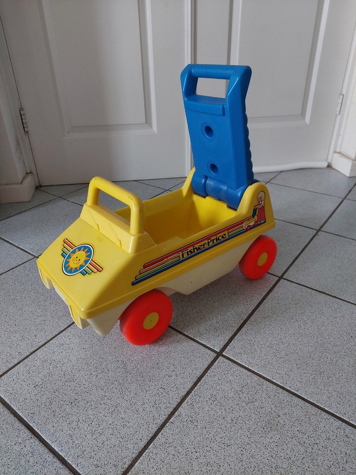 Vintage Fisher-Price loopauto uit 1988 - Goede staat, Verzenden, Gebruikt