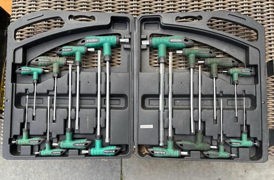 Gereedschapset met T-greep Torx en inbussleutels, Ophalen, Gebruikt