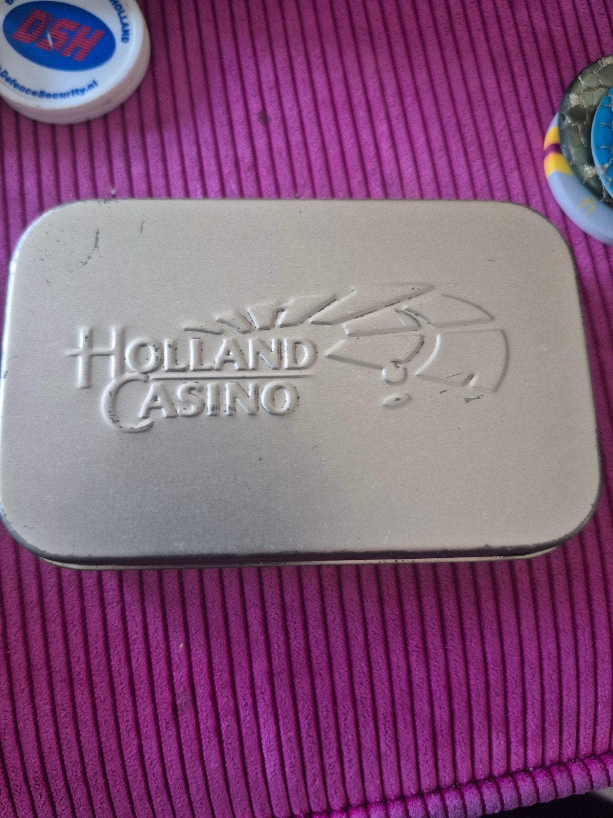 Holland casino blikje, Ophalen of Verzenden, Zilver