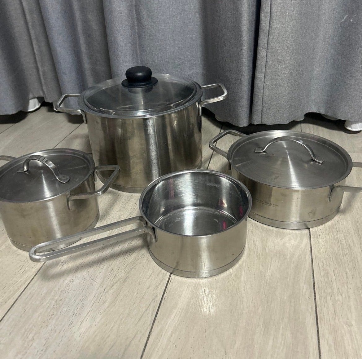 Pannenset ProfiCook - 4-delig, RVS,, Huis en Inrichting, Gebruikt, Pannenset, Ophalen of Verzenden, Rvs