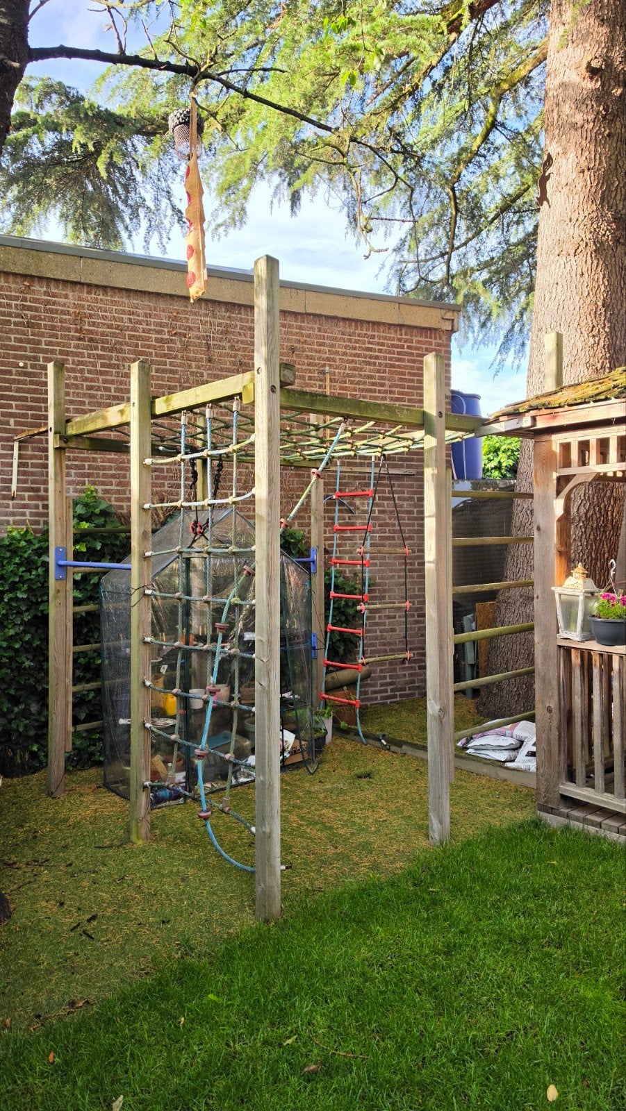 Klimrek 240 x 240 x 240, Kinderen en Baby's, Speelgoed | Buiten | Speeltoestellen, Ophalen, Gebruikt, Klimnet