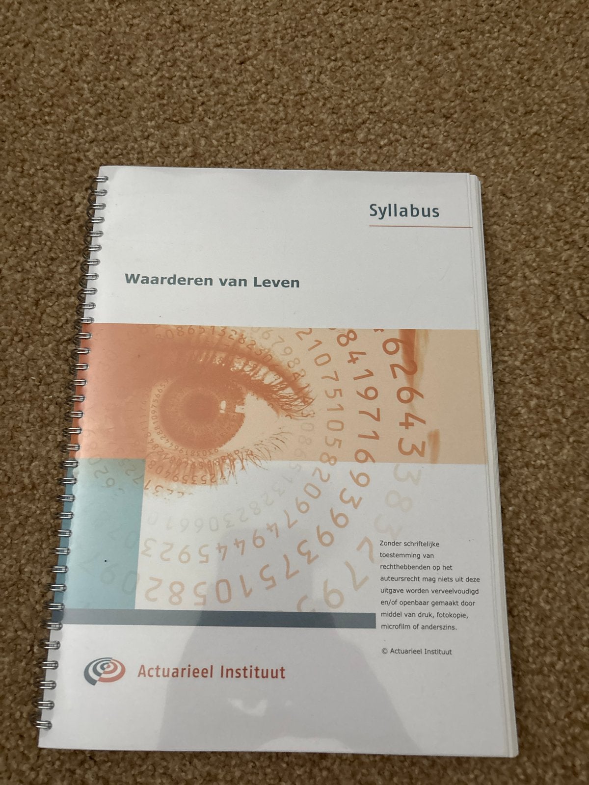 Syllabus Waarderen van Leven - Actuarieel Instituut, Boeken, Ophalen of Verzenden, Beta, Zo goed als nieuw, HBO