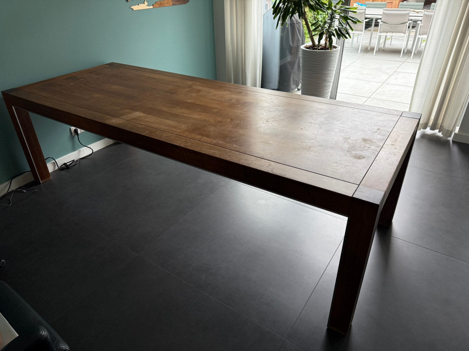 Bert Plantagie houten tafel, Ophalen, Overige materialen, Gebruikt, 200 cm of meer