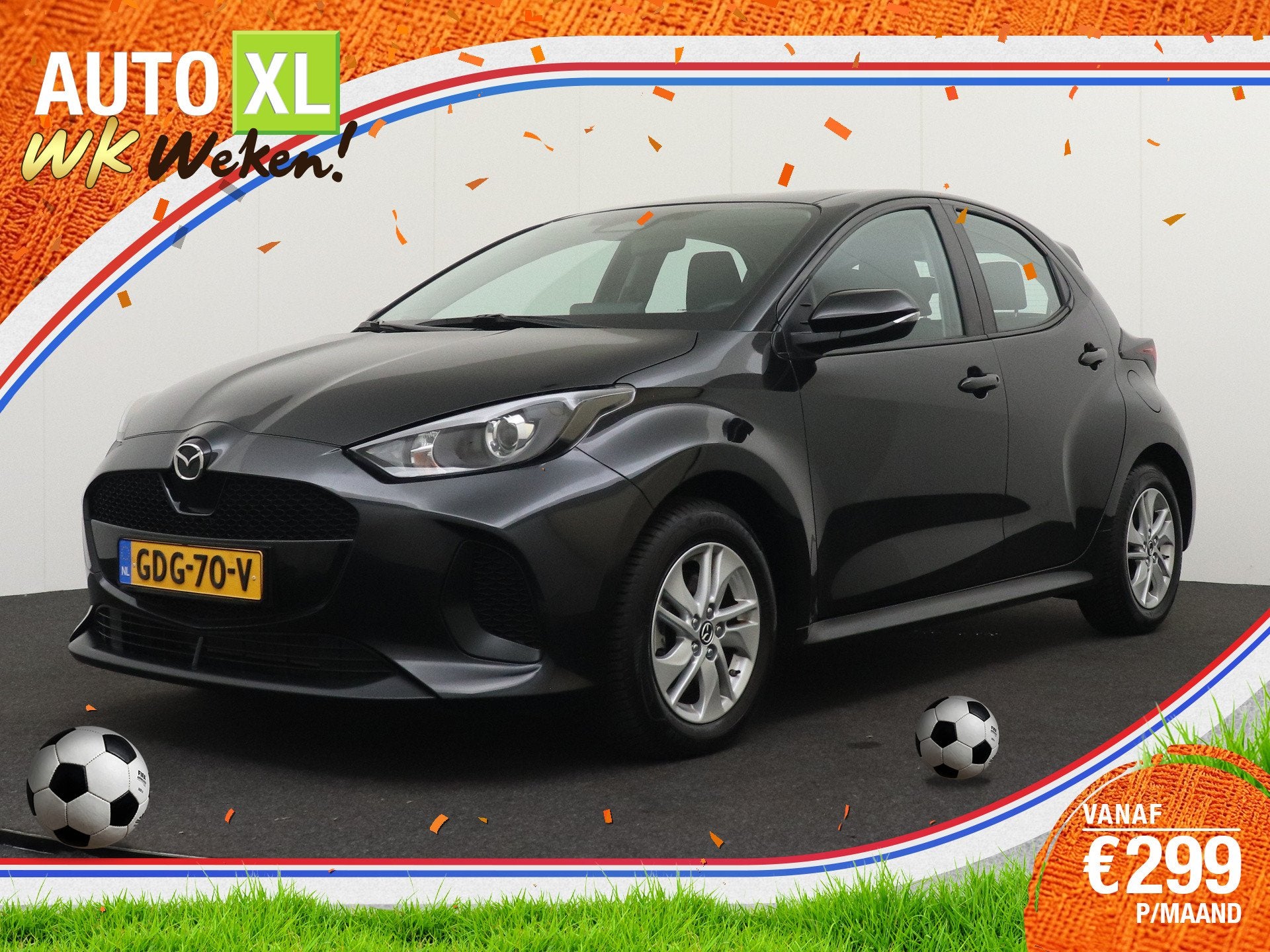 Toyota Yaris Mazda 2 1.5 Hybrid Centre-line Carplay Camera C, Gebruikt, 450 kg, Zwart, 26 km/l