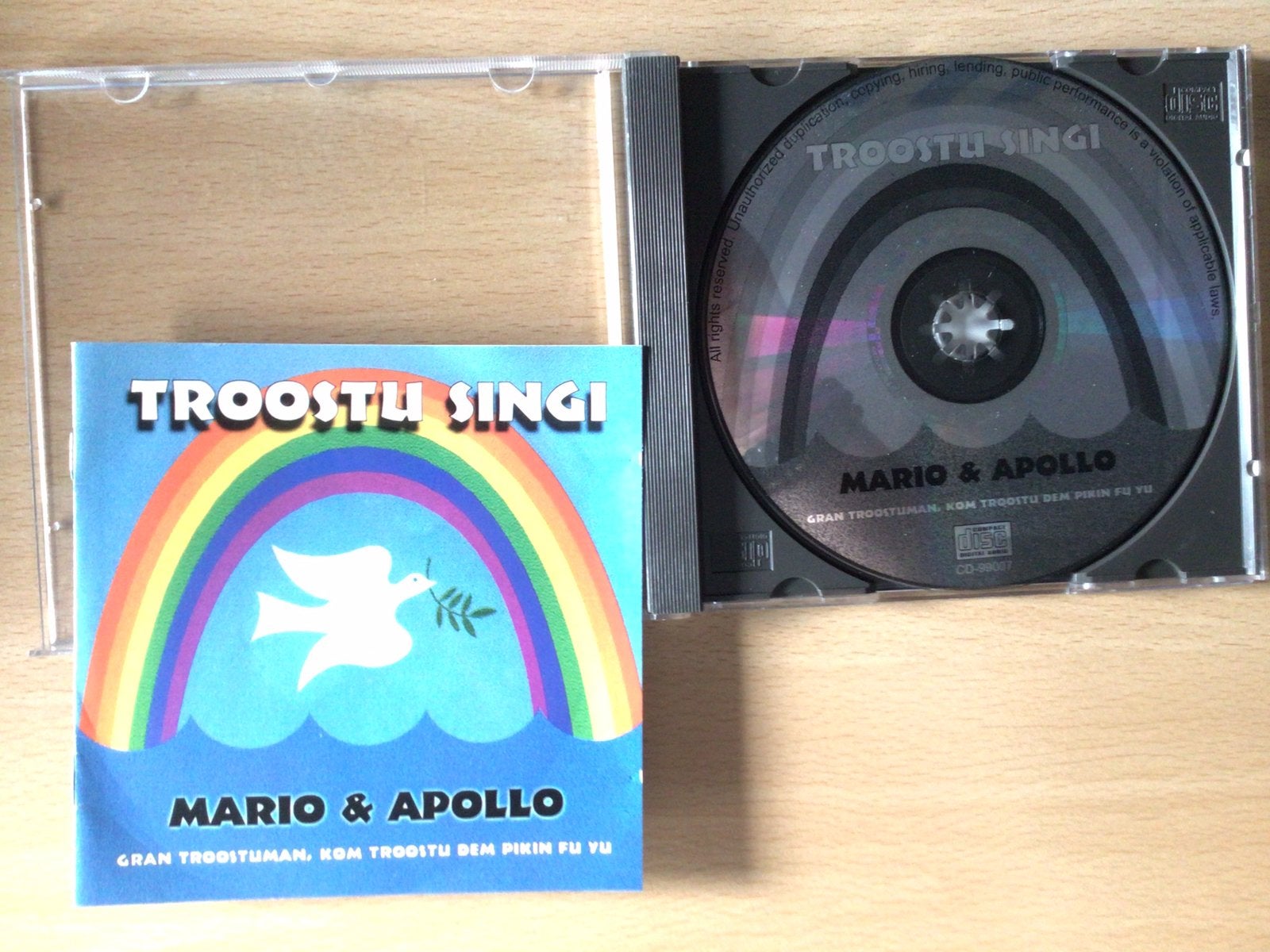 Mario & Apollo-Troostli singi. Suriname. Prschtig., Ophalen of Verzenden, Zo goed als nieuw