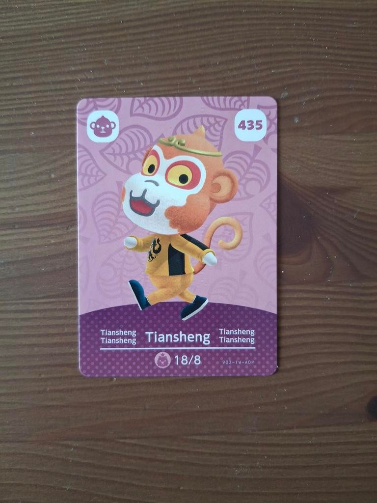 Animal Crossing Amiibo #435 Tiansheng, Spelcomputers en Games, Games | Nintendo Switch, 1 speler, Ophalen of Verzenden, Zo goed als nieuw