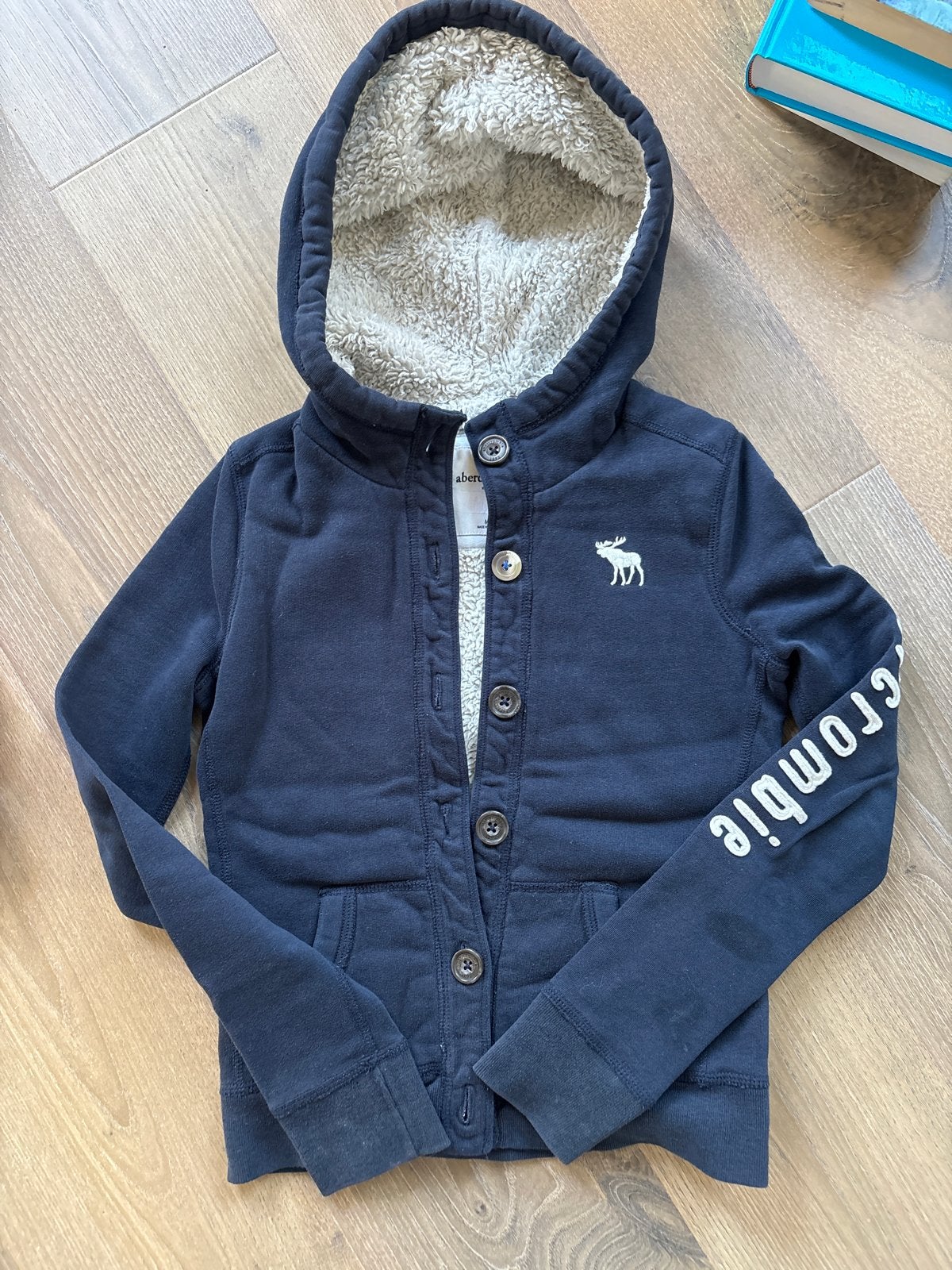 Abercrombie & Fitch hoodie met teddy voering mt 158/164, Ophalen of Verzenden, Jongen of Meisje, Jas