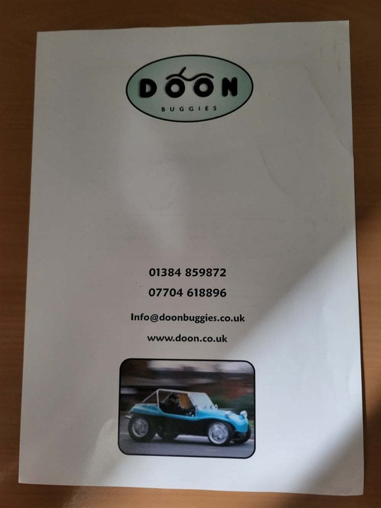Leaflet DOON Buggies VW Buggy, Ophalen of Verzenden, Zo goed als nieuw, Volkswagen