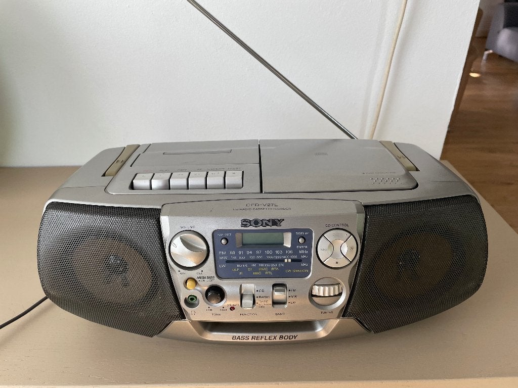 Vintage Sony CFD-V27L Stereo Radio/CD Boombox, Ophalen of Verzenden, Gebruikt, Transistorradio, Met cd-speler