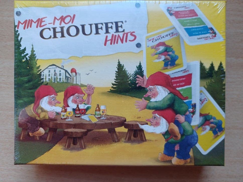 Mime-Moi Chouffe Hints Gezelschapsspel   Nieuw in verpakking, Hobby en Vrije tijd, Drie of vier spelers, Ophalen of Verzenden