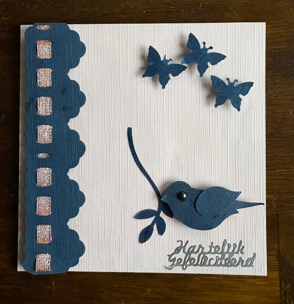 Nieuwe zelfgemaakte kaart gefeliciteerd, Hobby en Vrije tijd, Kaarten | Zelfgemaakt, Ophalen of Verzenden, Nieuw, Overige thema's