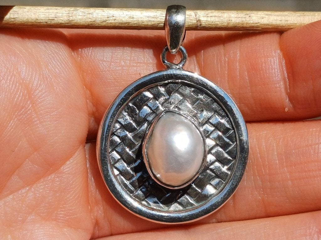 Vanoli 935 zilveren kettinghanger met baroque parel, Daiva1973@hotmail.com, Vanoli, Wit, Nieuw