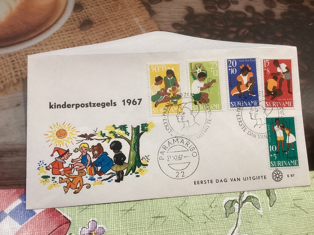 No4865 Suriname E57 Heb ook Nederland jaargangen fdc 1963, Postzegels en Munten, Ophalen, Onbeschreven, Rest van de wereld