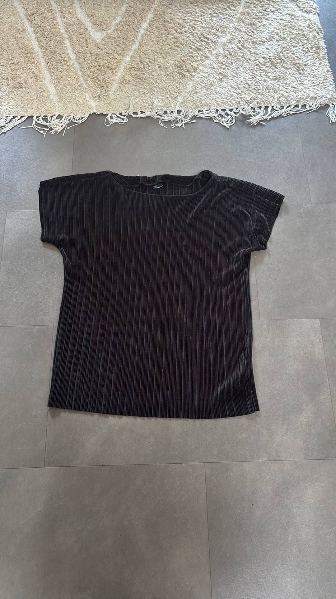 Eksept plissé  top zwart – maat M, Kleding | Dames, T-shirts, Maat 38/40 (M), ., Zwart, Ophalen of Verzenden