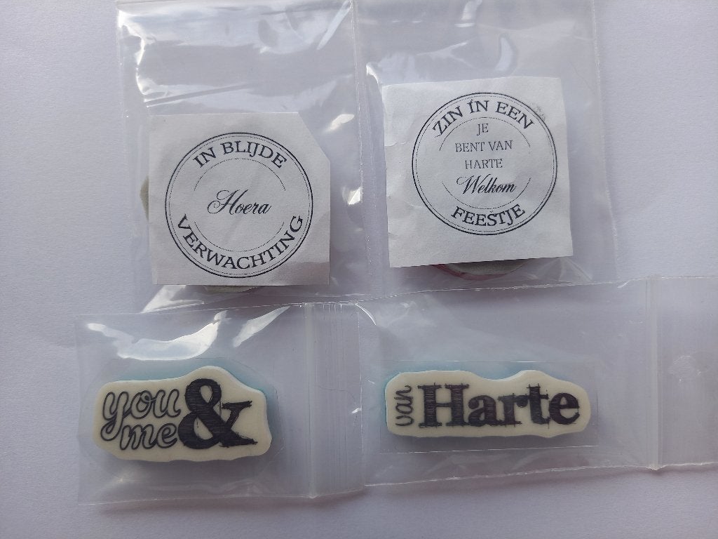 Nederlandse tekst ez-mounted stempels voor maar € 0,65 p/st., Hobby en Vrije tijd, Stempelen, Verzenden, Nieuw, EZ-mounted stempel