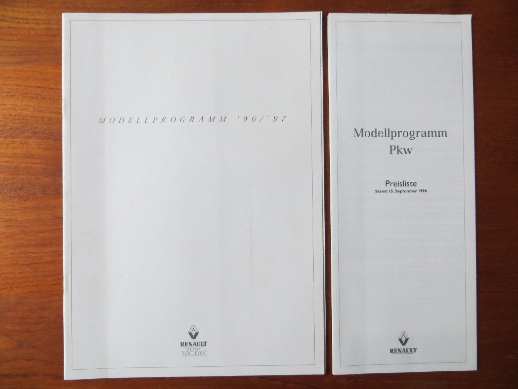 Renault Modellprogramm '96- '97 (uitgegeven: okt. 1996), Ophalen of Verzenden, Nieuw, Renault