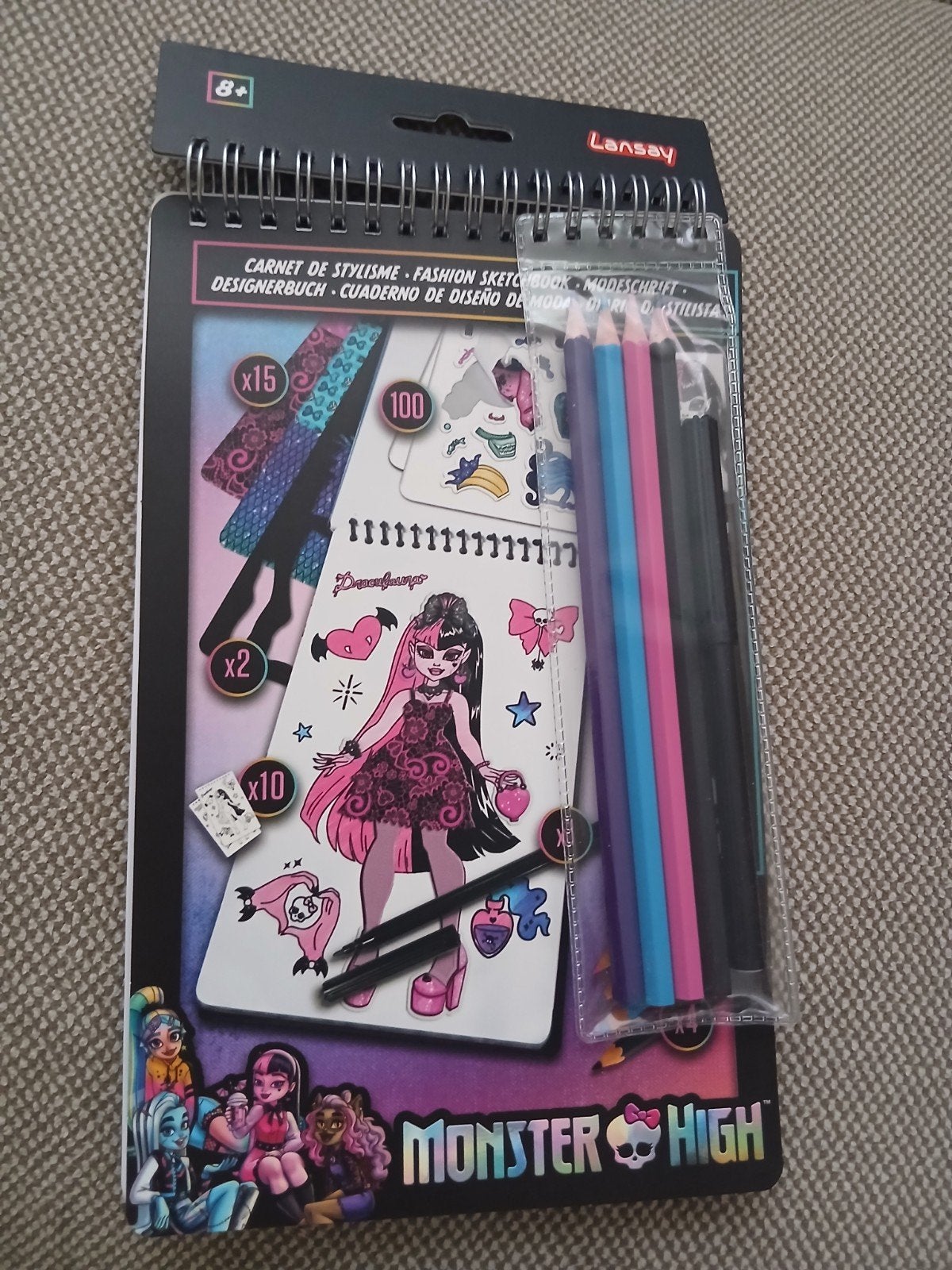 Monster High Fashion Schetsboek met Kleurpotloden, Kinderen en Baby's, Speelgoed | Educatief en Creatief, Ophalen of Verzenden