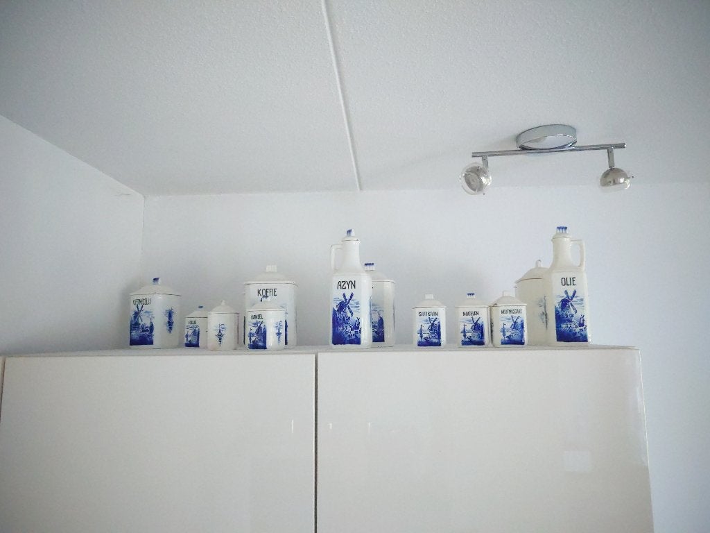Voorraadpotten Delfts blauw, Antiek en Kunst, Antiek | Keramiek en Aardewerk, Ophalen