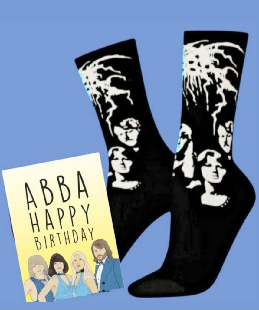 ABBA SOKKEN + VERJAARDAGS KAART ABBA, Ophalen of Verzenden, Nieuw