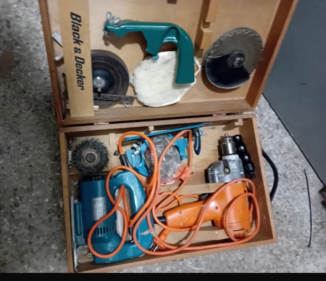 Black & decker vintage boor en zaagmachine van 1950, Ophalen of Verzenden