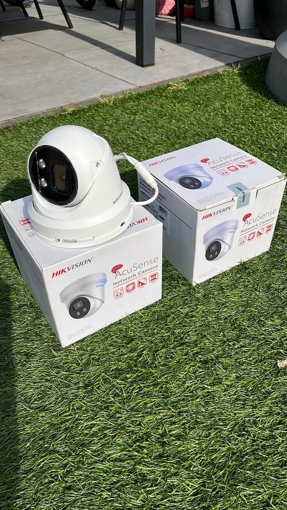 2x Hikvision AcuSense DS-2CD2346G2-I 4MP Netwerk Camera, Audio, Tv en Foto, Videobewaking, Nieuw, Buitencamera, Ophalen