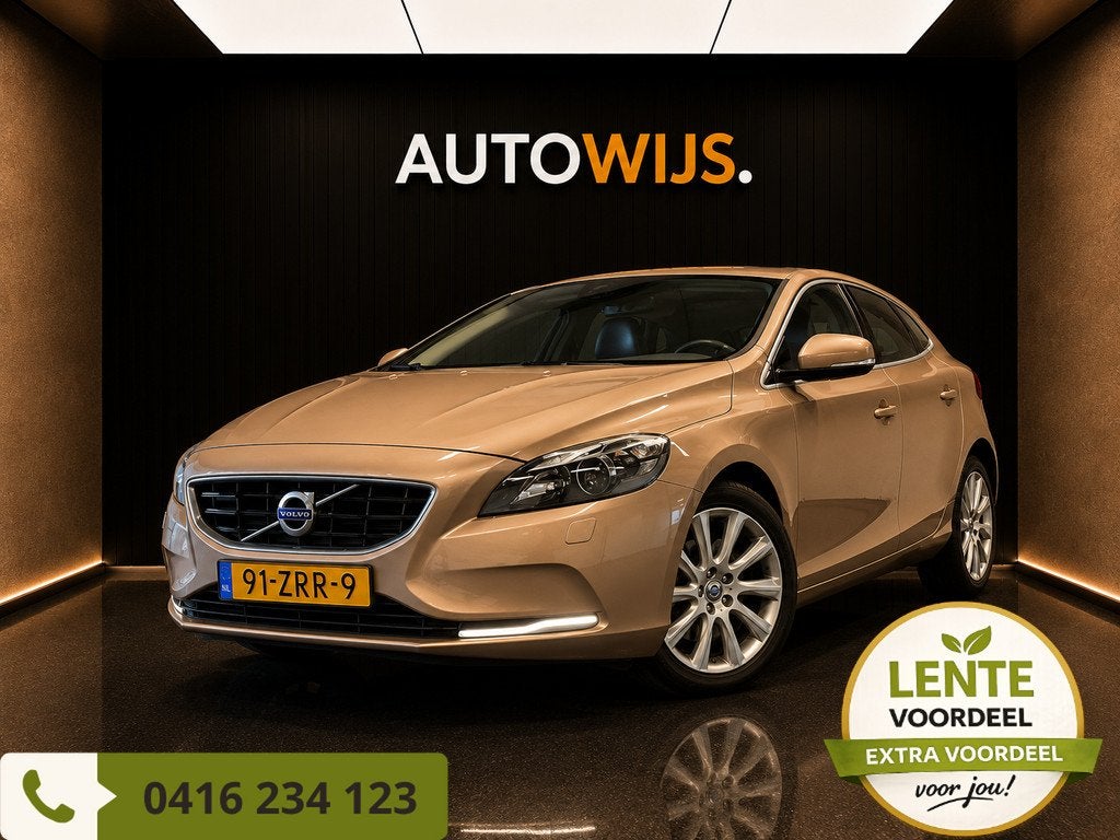 Volvo V40 1.6 T4 Summum|LEDER|AUT|CAMERA|NL AUT|CRUISE, Gebruikt, Zwart, 4 cilinders, Automatische klimaatregeling