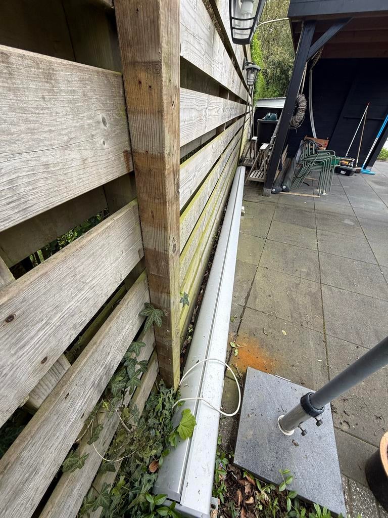 Zonwering wit 530 cm breed, Tuin en Terras, Overkappingen, Ophalen, Gebruikt, Overige typen