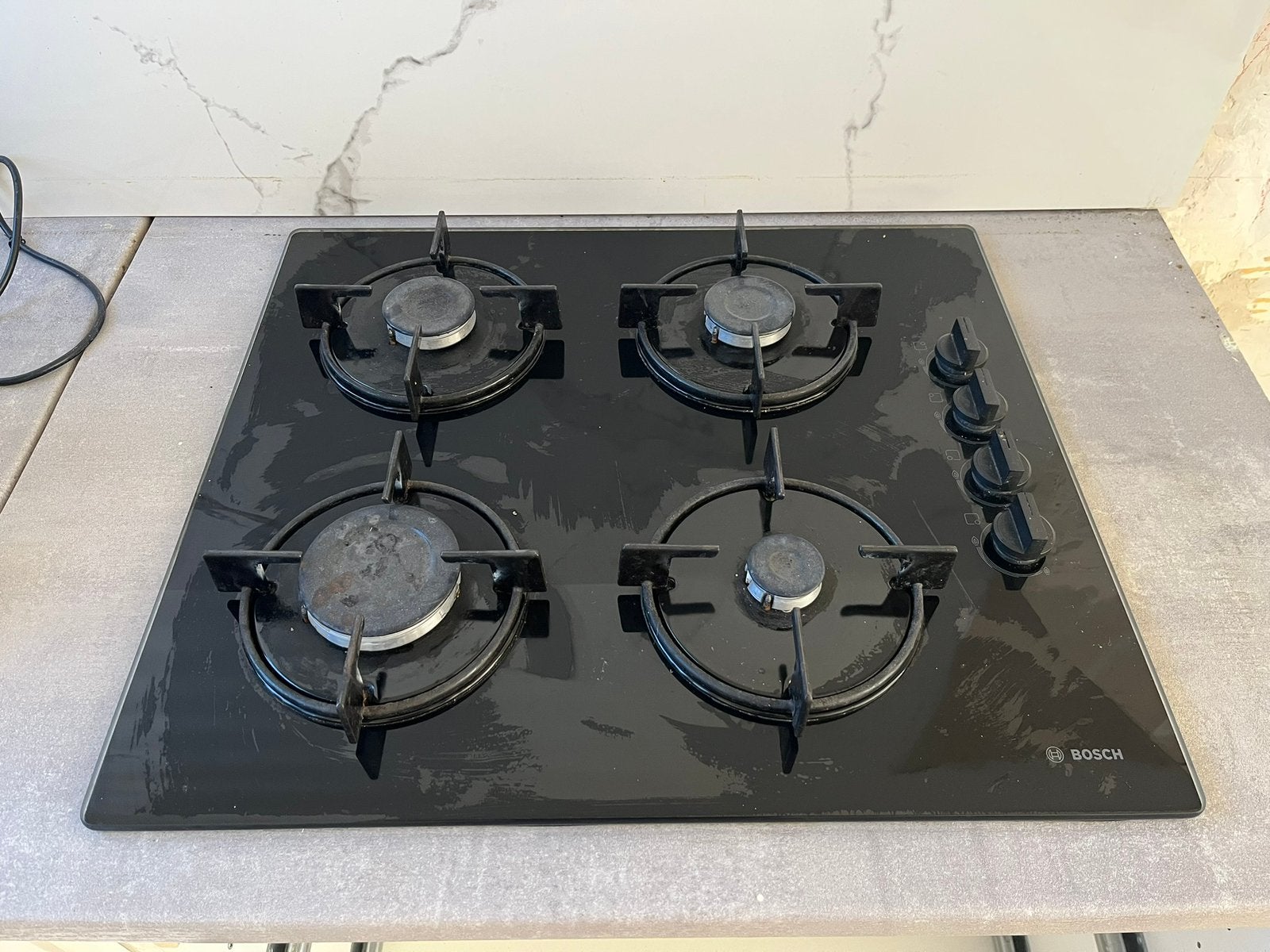Gaskookplaat Bosch, Ophalen, 4 kookzones, Zo goed als nieuw, Inbouw