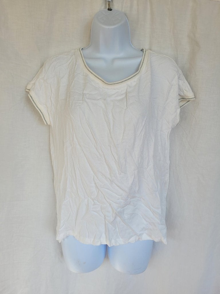 Wit dames shirt zilveren kraag mt 40 merk Street One, Kleding | Dames, Maat 38/40 (M), ., Wit, Ophalen of Verzenden