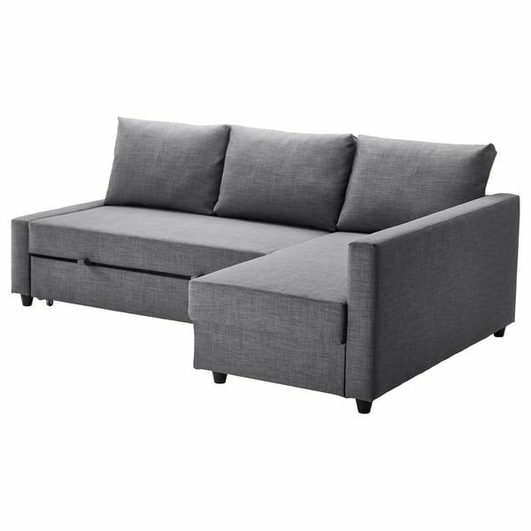 IKEA FRIHETEN Hoekbank met slaapfunctie en opbergruimte, Huis en Inrichting, Ophalen, Gebruikt, Tweepersoons, 140 cm