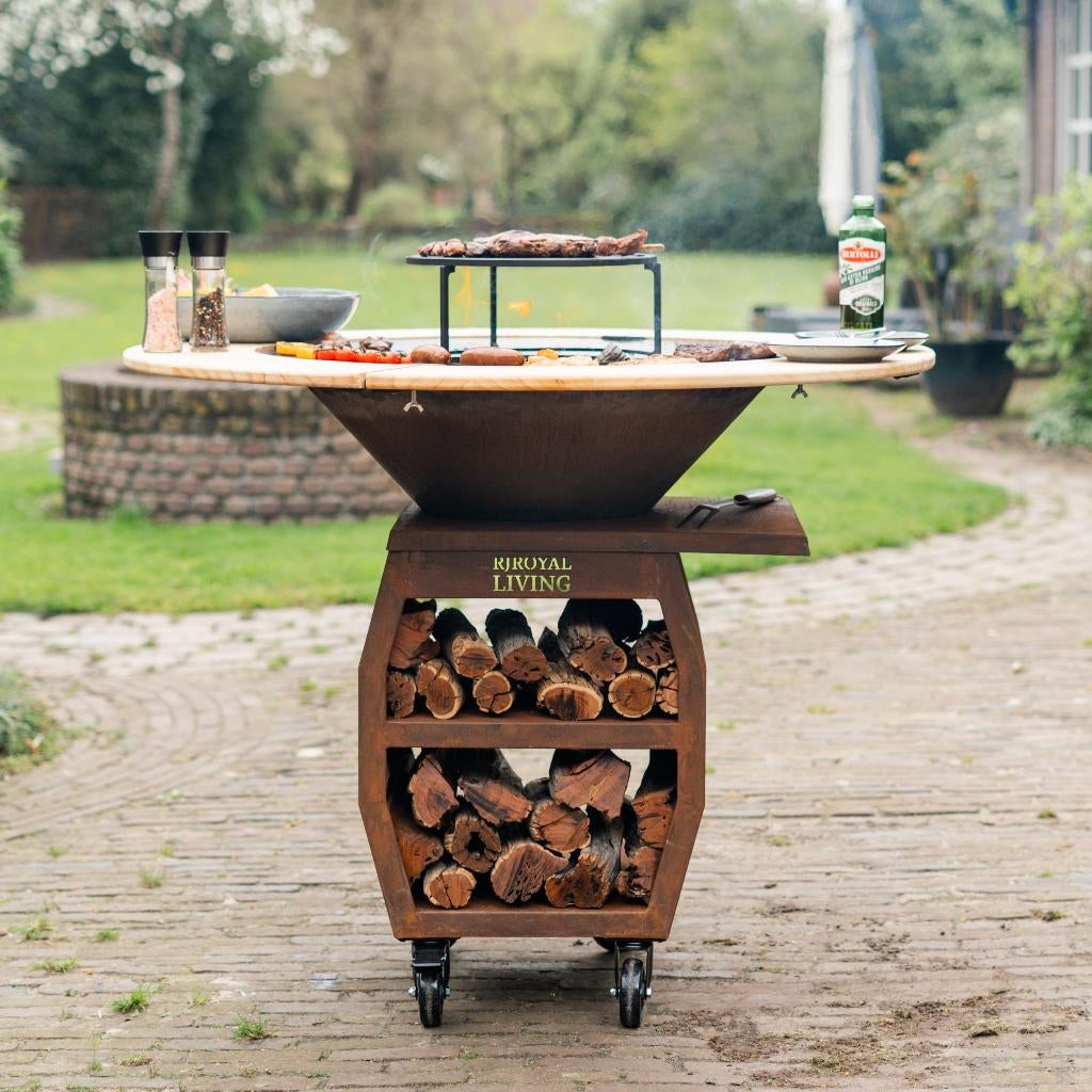 BBQ Plancha Compañero XXL Cortenstaal 2.0 met omranding NW, Tuin en Terras, Ophalen of Verzenden, Nieuw, RJRoyal Living, Met accessoires