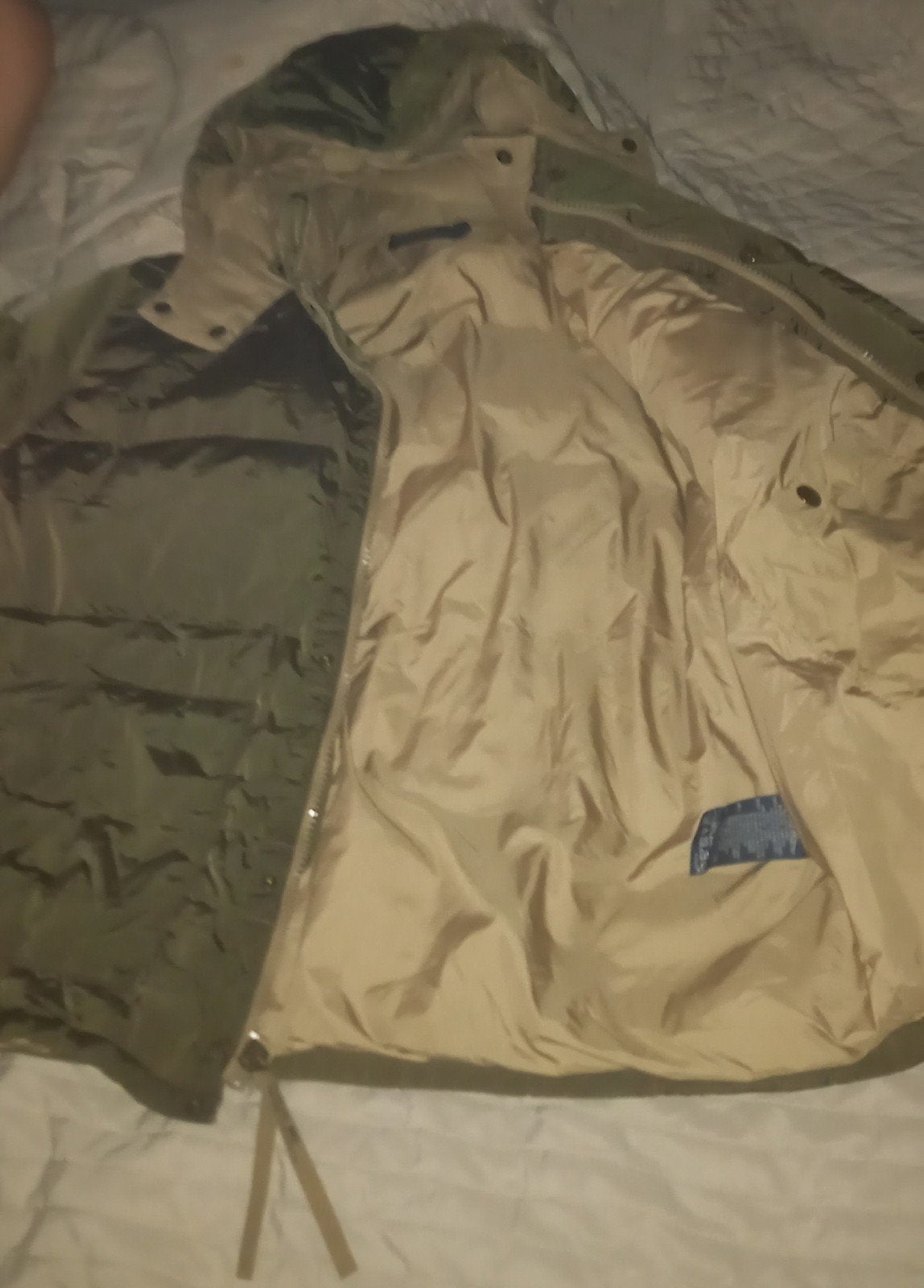 Polo Ralph Lauren donsjack - Groen/Beige - Maat XXL, Ophalen, Overige maten, Groen, Polo Ralph Lauren