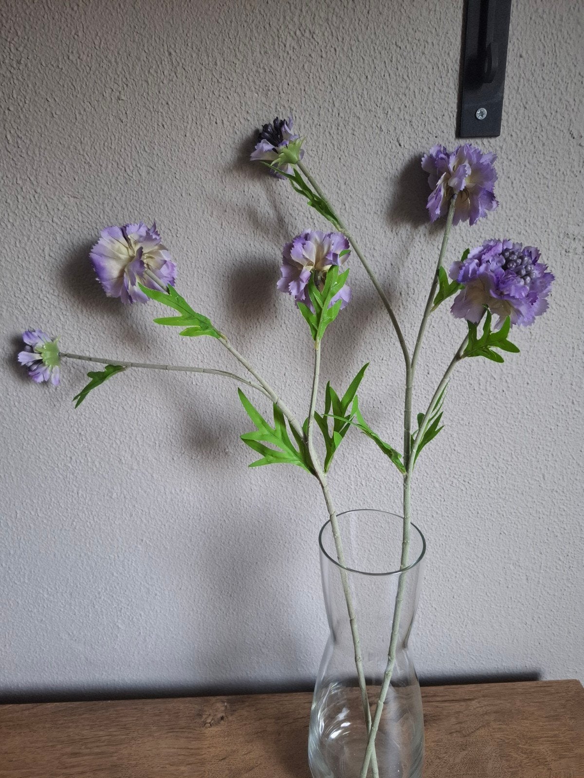 Kunstbloemen paars - Scabiosa - 2 stuks, Kunstbloem, Nieuw, Textiel, Ophalen of Verzenden