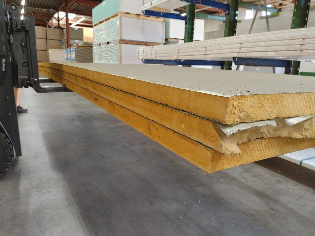 Dupanel Isolatieplaten 5300x1200mm dikte 70mm 3 stuks, Ophalen, Overige materialen, 4 tot 8 cm, Gebruikt