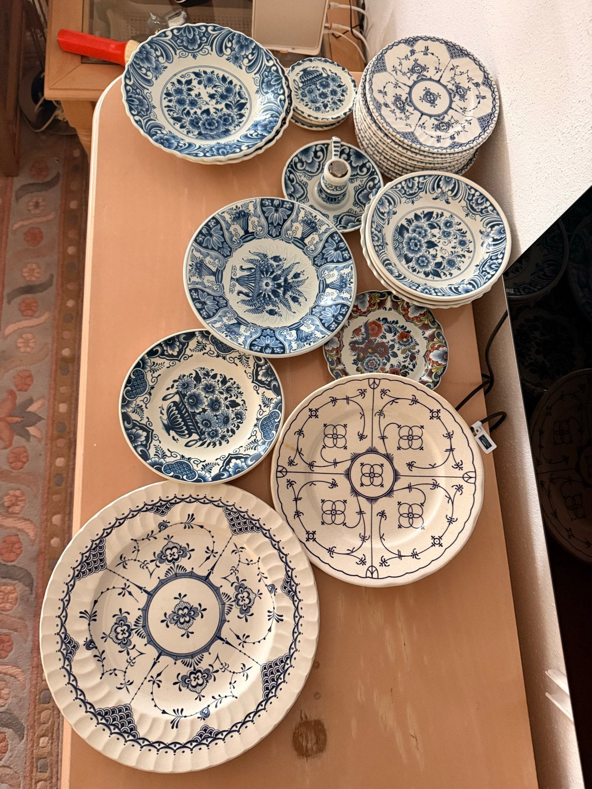 Delfts Blauw Servies - Diverse Borden en Schalen, Ophalen