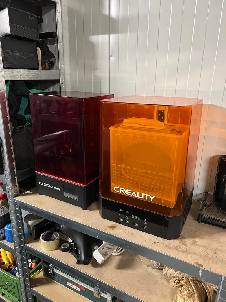 Elegoo Saturn 8K Resin Printer met Creality UW03 Cure Statio, Computers en Software, 3D Printers, Zo goed als nieuw, Resin/Hars